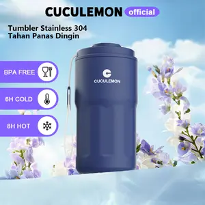 CucuLemon Tumbler Termos Kopi Smart LED Temperature Stainless Steel 450ml Botol Minum Air Tahan Panas Dingin Vacuum Gelas