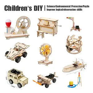 DIY Rakitan Puzzle Kayu Science Hand Generator Electric Power Science Experiment Diy Handmade Material DIY Hadiah