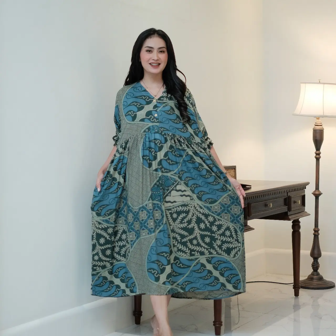 Daster BELLA KANCING JumbO Homedress By Chandani