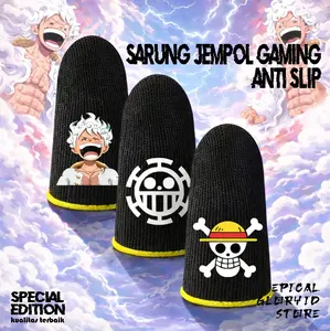 Sarung Jempol Gaming One Piece Luffy Gear 5 Anti Slip Responsif Special Edition Kualitas Terbaik untuk Gamers