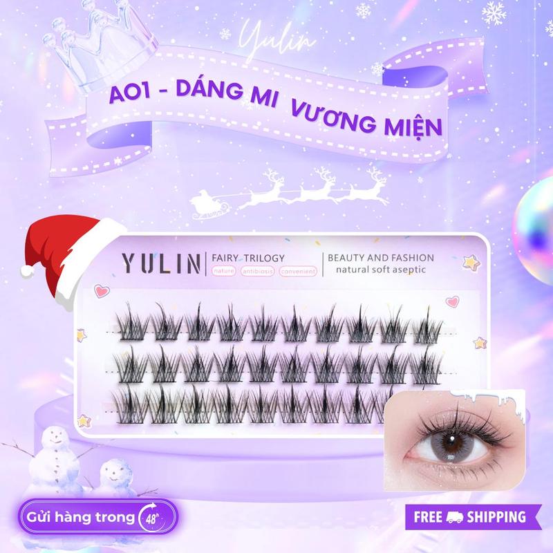 Mi giả tách sợi siêu mảnh và tự nhiên YULIN mã A01, mi tách sợi tặng kèm keo và kẹp lấy siêu đẹp Cosmetic Mỹ Phẩm