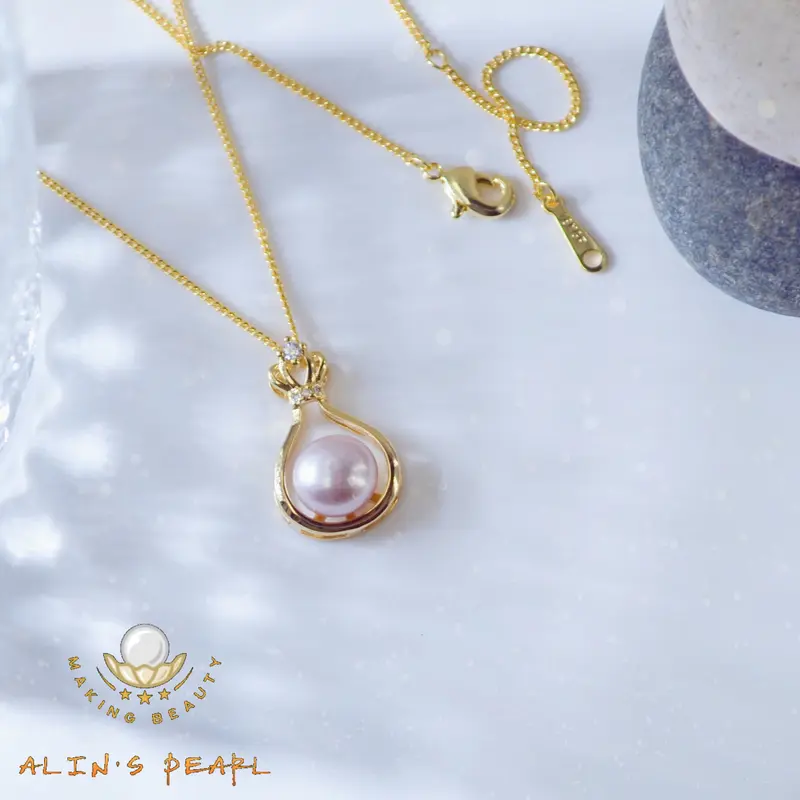 K016 Kalung mutiara rantai gold dengan design classy dan mewah 5