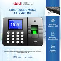 Gambar [Special Price] Deli Mesin Absensi Sidik Jari bahasa indonesia - sampai 1000 E3960 Hitam dari Deli Office Automation Kab. Tangerang 1 Tokopedia