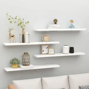 4 Susun Ambalan Rak Dinding Slim Minimalis Untuk Dekorasi Rumah