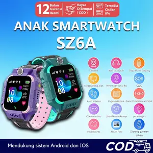 Jam Tangan Pintar Anak SZ6A / Tahan Air IP67 / Panggilan Suara / Pelacak GPS / Panggilan SOS / Jam tangan cerdas universal anak laki-laki dan perempuan