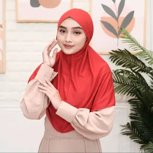 TERMURAH !!! Intan Hijab Bergo Instan Daily "L" // Kerudung Menutup dada Intan Hijab Premium // Kaos TC Premium
