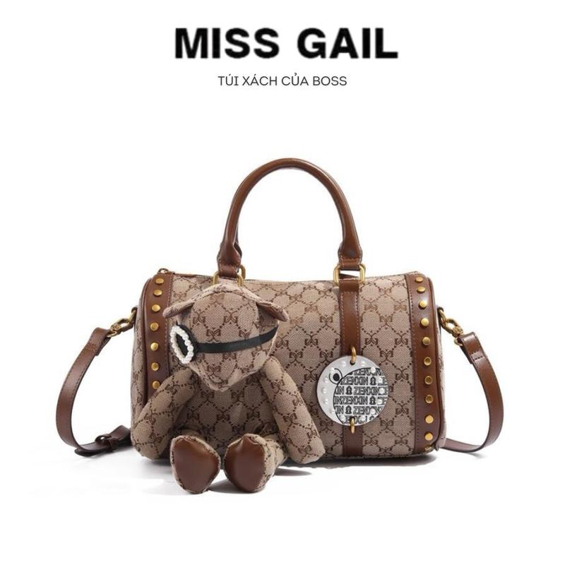 Túi xách nữ MISS GAIL Store HongKong cao cấp thiết kế kèm gấu Teddy độc đáo cực chất, phong cách trẻ trung, cá tính, xách tay/ đeo chéo - MG6581-1.