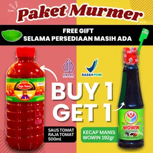 SAUS RAJA TOMAT 500ML + FREE WOWIN 192GR PAKET MURMER [SL]