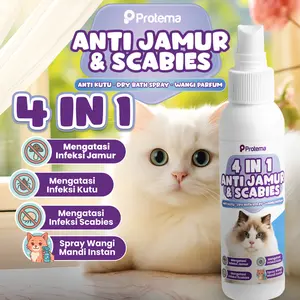 [4 in 1] Anti Jamur Scabies Kutu & Mandi Instan Wangi Parfum 100ml | Cegah Infeksi Jamur, Kutu, Tungau Penyebab Kudis | Cocok Untuk Kulit Sensitif | Protema