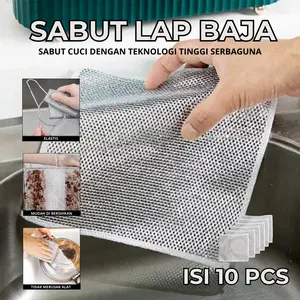 Sabut Pembersih Baja Serbaguna Isi 10 PCS / Sabut Cuci Piring / Sabut Pembersih Serat Baja / Spons Pencuci Bahan Baja