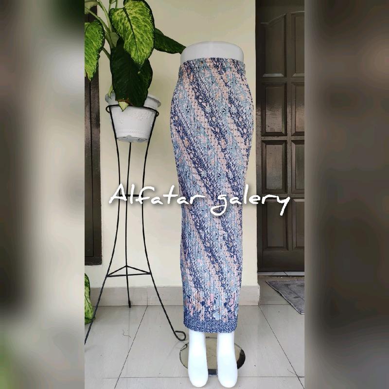 rok batik plisket bsw wanita wisuda, pesta, formal, bawahan kebaya Panjang Dewasa, pinggang karet 1