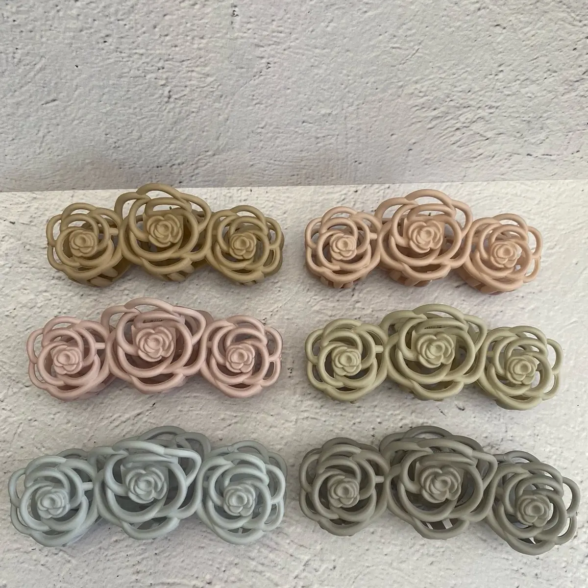 Jepit Rambut Korean Kekinian Motif Bunga Mawar - Clips