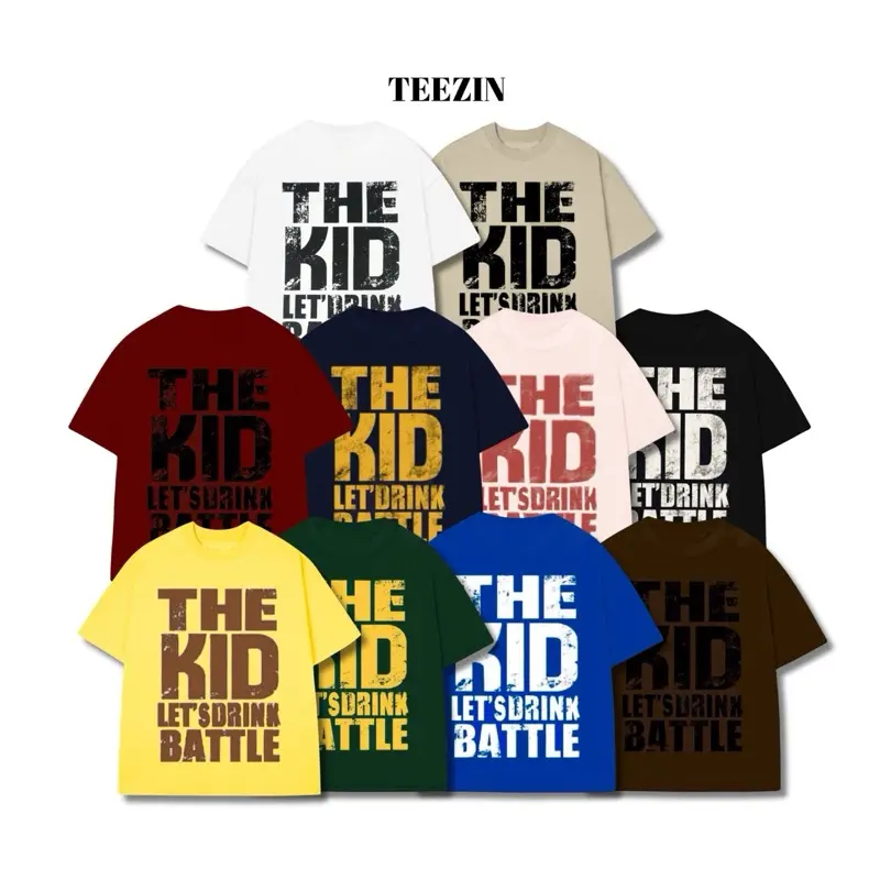 Áo Thun in hình áo Cotton 250gsm TEEZIN Cổ Tròn Nam Nữ, Áo thun ngắn tay form rộng dq- TZ165 l2