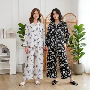 SNBM - SET PIYAMA HARLOW WANITA LENGAN PANJANG - SETELAN WANITA