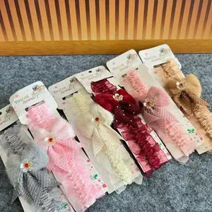 Bendo Bayi Renda dengan Pilihan Warna dan Hiasan Bunga untuk Tampilan Cantik dan Menarik