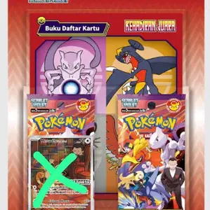 Pokemon TCG Set Kolektor Kehadiran Juara Keju 10 Pack Buku Daftar Kartu Edisi Scarlet Violet