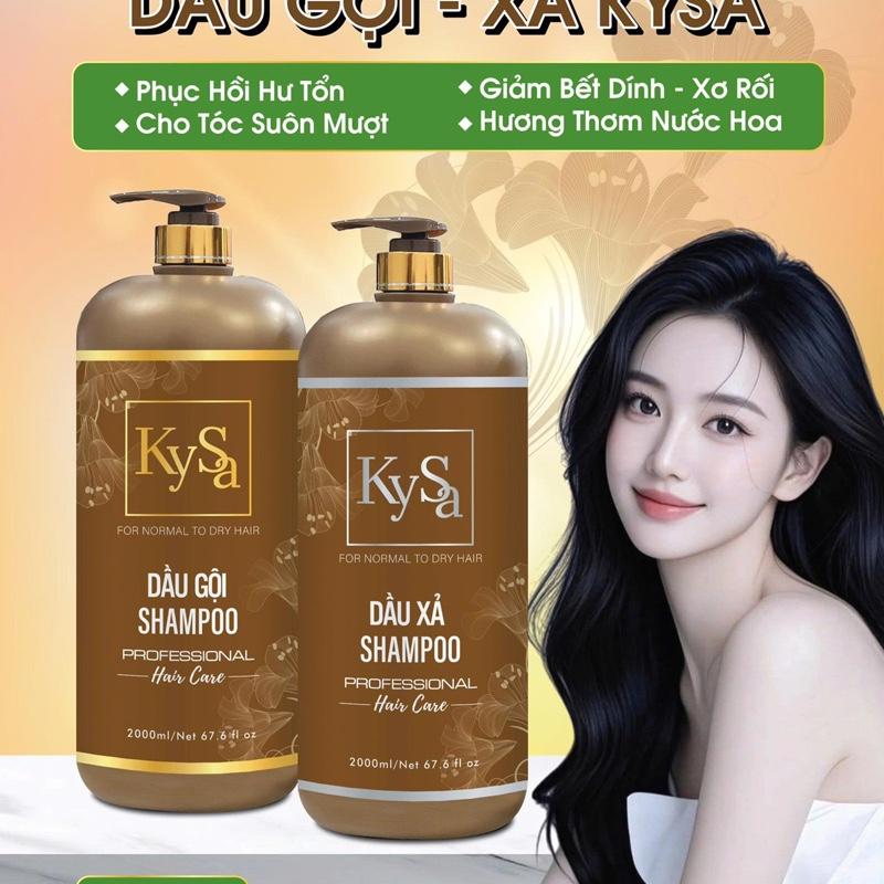  Dầu gội biotin colagen KYSA   VÀNG  kích thích mọc tóc ,giảm rụng tóc thơm ngọt ,thơm sang phục hồi tóc khô xơ 2000ml  1 chai 