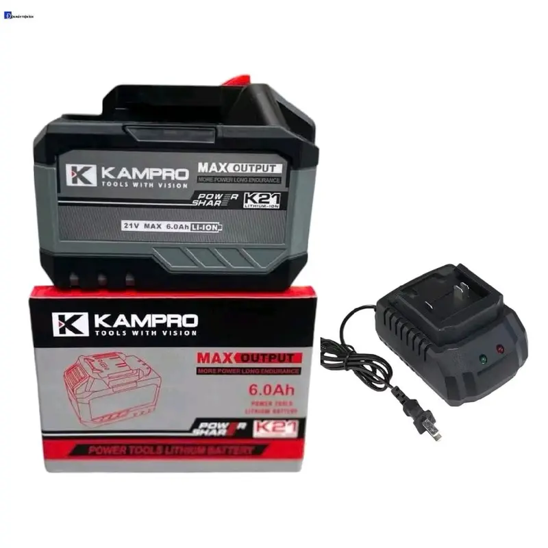 Pin 10 - 15 cell KAMPRO Pin Xám _ CHÂN PIN M21 _ vỏ pin ABS -  Bảng mạch to chống ngắt tải _chuyên cho máy rút lõi _ bulong 2