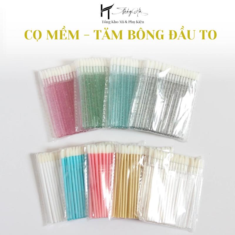 Cọ mềm tăm bông Đầu To vệ sinh tháo mi bôi son túi 50 cây - Dụng Cụ Chuốt Mi Cầm Tay - dụng cụ nối mi - Thúy Hà Cosmetic Trang Điểm Mỹ Phẩm