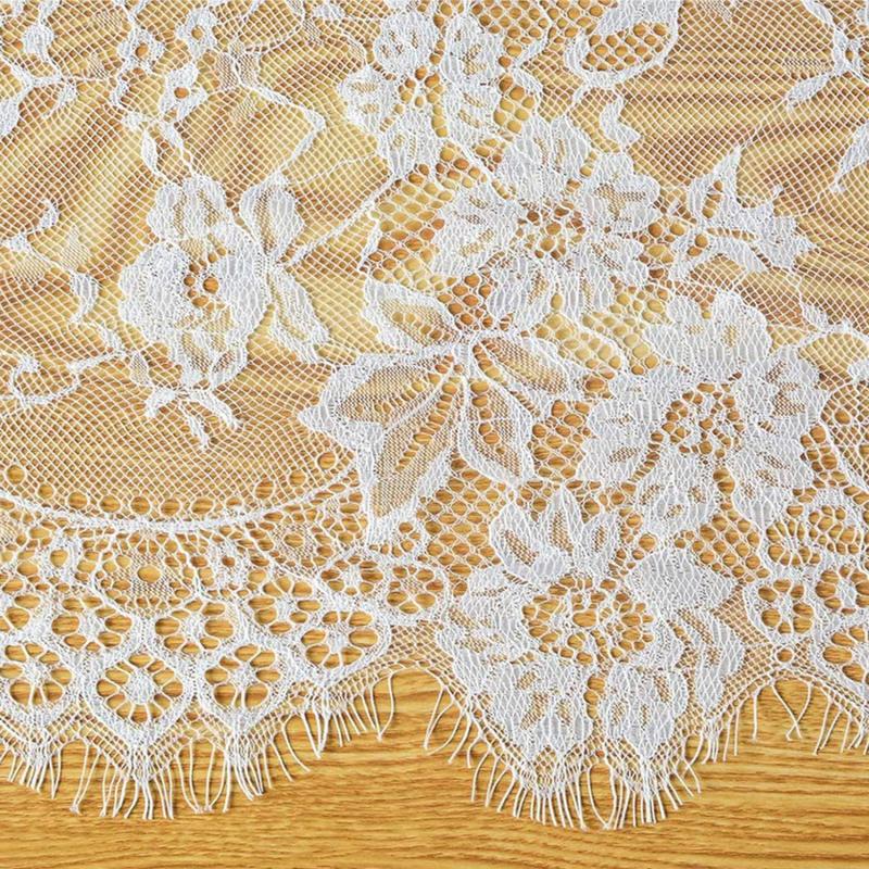 Product Introduction of 10FT Embroidered Floral Lace Table Runner Vintage White/ Black Wedding Dining Table Decorations Table Cover For Wedding Party 26