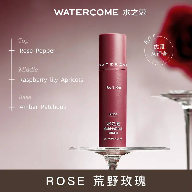 WATERCOME Roll-On Deodorant Antiperspirant Silicone Free Organic Amino Acid Fragrance Free