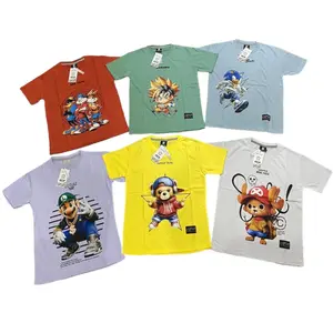 KAOS ANAK 3-10 THN 6 PCS 100 RIBU KAOS CEWEK COWOK UNISEX BAHAN SEMI KATUN 24s Motif Baju