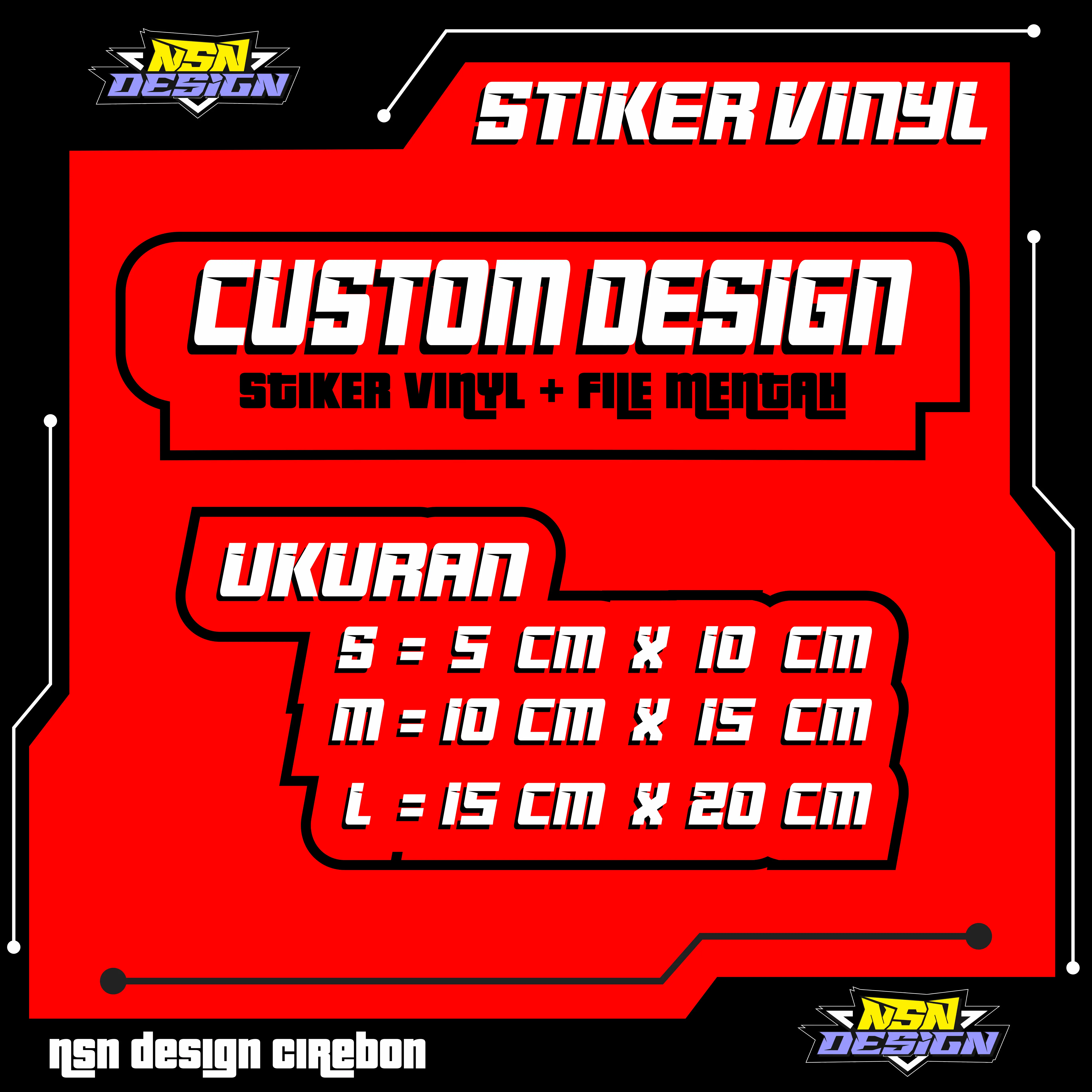 ( 15 STIKER ) DESIGN STIKER VINYL LOGO ATAU NAMA DAN DAPAT FILE MENTAH
