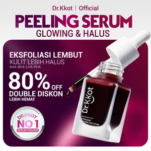 Dr..KKot Peeling Solution 20ml - Serum Eksfoliasi Kulit AHA BHA PHA LHA, Mencerahkan & Menghaluskan, Aman untuk Kulit Sensitif, Bebas Alkohol, Kemasan Praktis 20g
