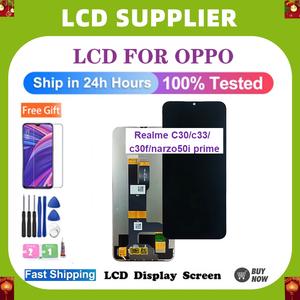 For Oppo Realme C30/C30S/C30F/C33/Narzo 50i Prime Lcd,Phone Touch Screen Replacement,Send Protective Film,Tools and glue,Cellphone Accessory Installation,Smartphone Device.