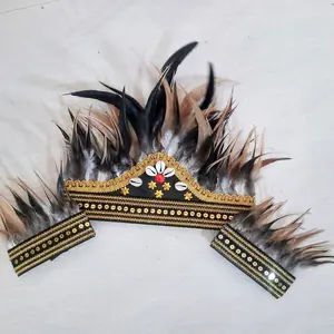 Hiasan Kepala Topi Bulu Adat Papua * { Bulu Premium }