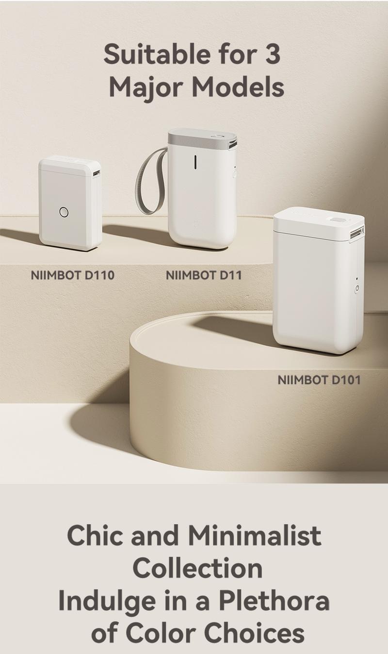 Product Introduction of 【3 Rolls】Niimbot Label Sticker D11/D110/D101 White Label Sticker Waterproof Label Paper 2