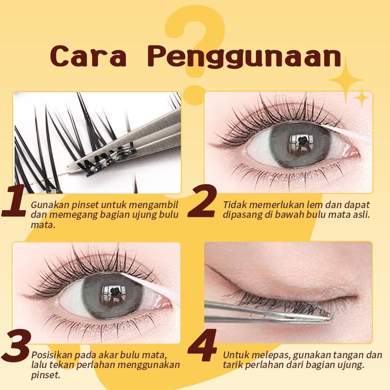 HOHOISYOU Sunflower Series Bulu Mata Palsu Tanpa Lem Kemasan Besar dengan Isi yang Banyak 120 Potong - Nyaman & Mudah Digunakan untuk Sehari-hari Pesta & Makeup Liburan - 3D Volume Technology & Bahan Fleksibel - Eyelash, Set