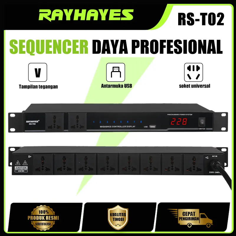 RAYHAYES Pengontrol Urutan Daya Power Sequence Controller Conditioner Power Supply Regulator 8/10 saluran 0