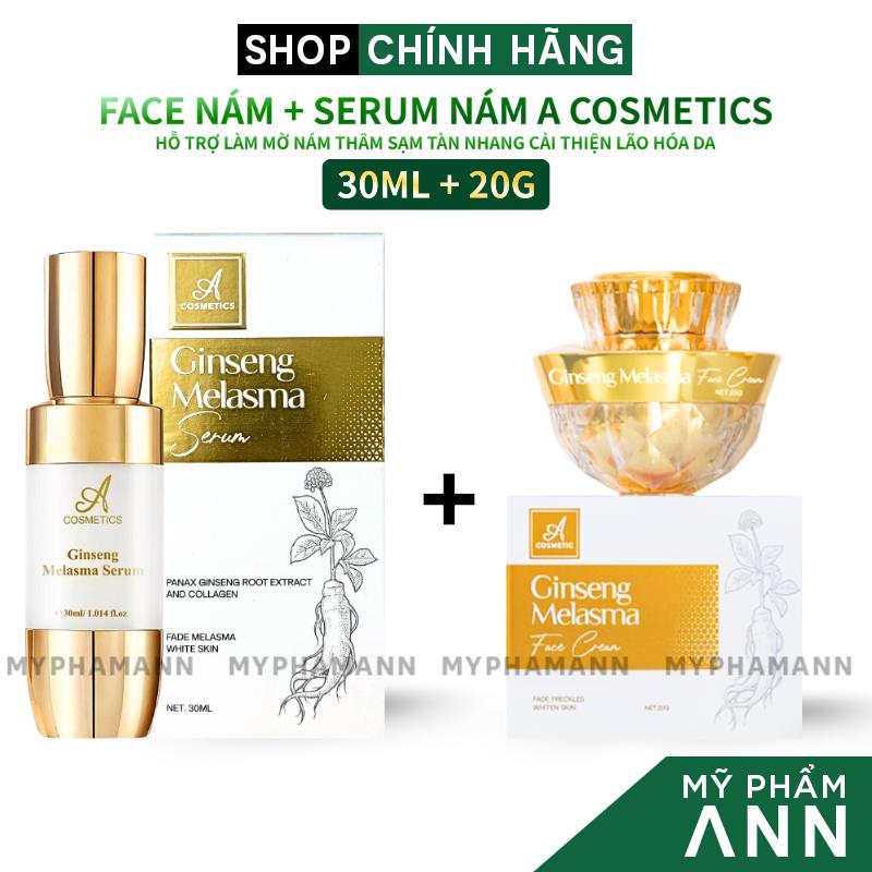  Combo Kem Nám Nhân Sâm + Serum Nám Nhân Sâm A Cosmetics Mỹ Phẩm Phương Anh 