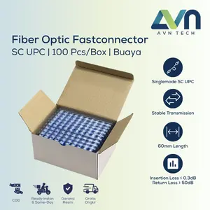 (1 Box/100 Pcs) Fiber Optic Fastconnector SC UPC Fast Connector Konektor FO Model Buaya / Biasa