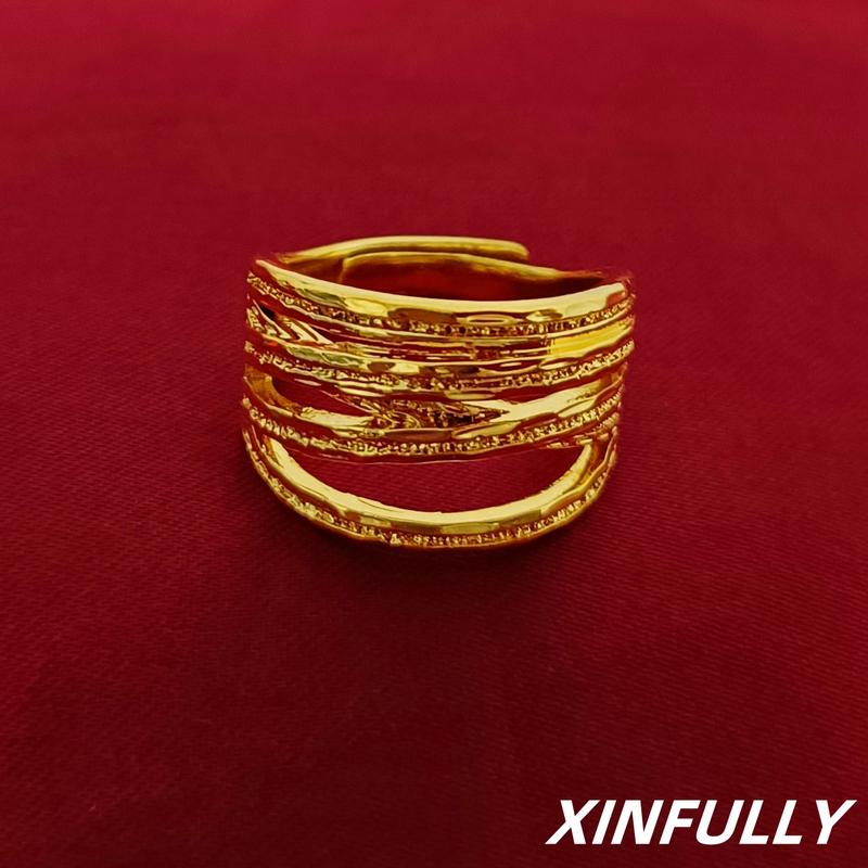 Product Introduction of Vintage Craft Multi-Layered Line Rings Open Ring Women's Rings 3