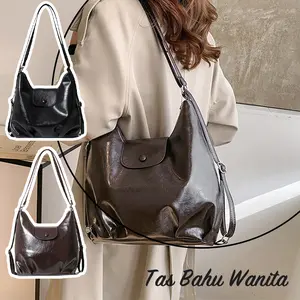 Retro 2in1 Bag Tas Selempang & Tas Ransel Wanita Tote Shoulder Bag Kulit PU Berkapasitasw Besar Fashion