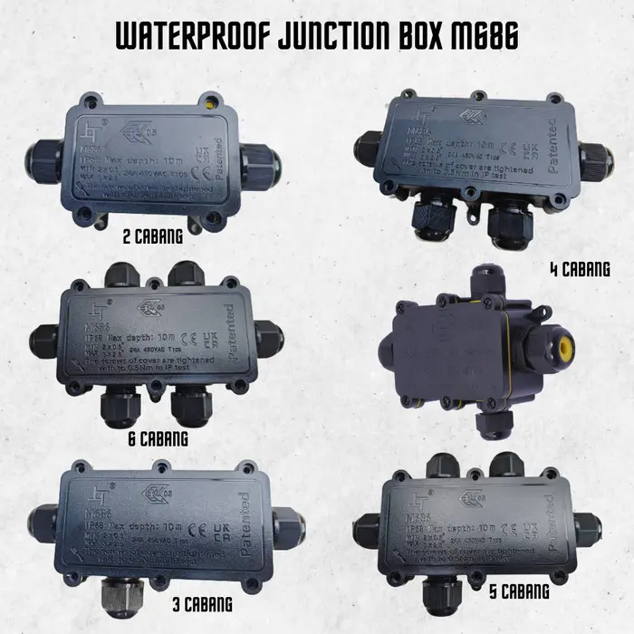 Junction Box Connector Waterproof 2/3/4/5/6 Ways - M686 Anti Air