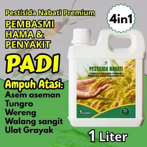 Pestisida Nabati Premium Formula Organik 4in1 Pembasmi Hama Tanaman Padi Plus Pelebat Buah 1 Liter