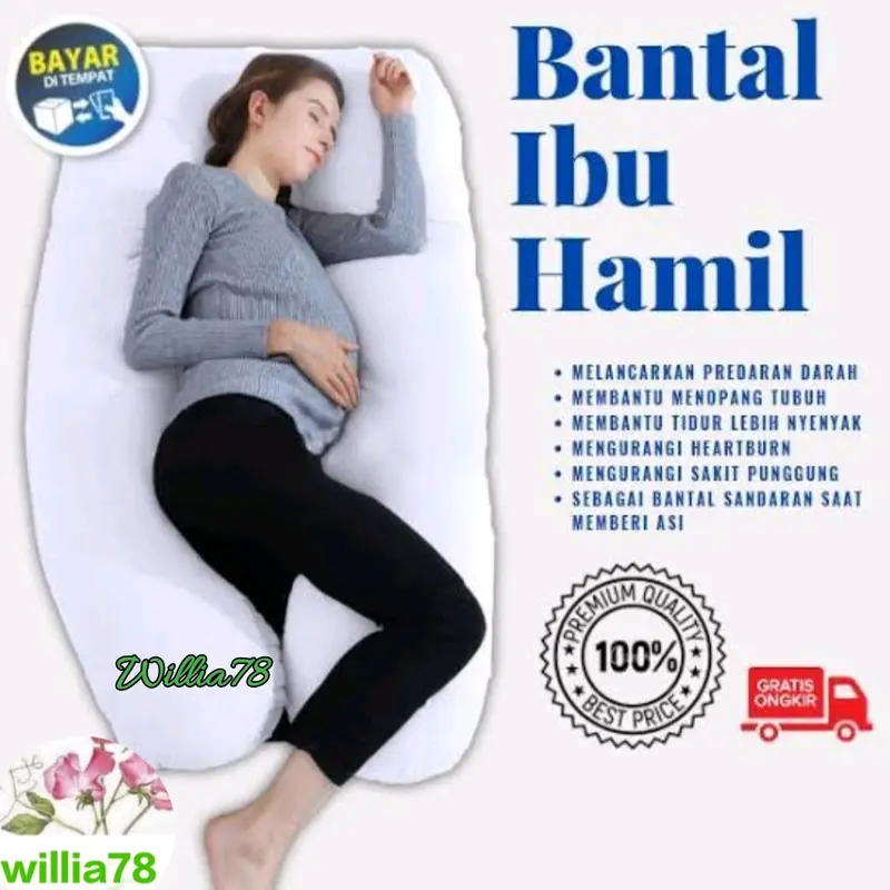 BANTAL KEHAMILAN/BANTAL HAMIL.JUMBO UKUTAN 150×75.BANTAL HAMIL + SARUNG Bunda Ibu 1