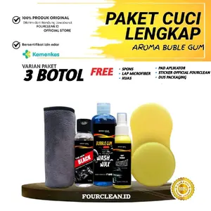 Terlaris No. 1 | PAKET LENGKAP CUCI KENDARAAN 3 ITEM by FOURCLEAN Auto care / PERAWATAN KENDARAAN MOTOR & MOBIL FREE APLIKATOR