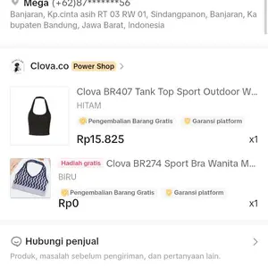 Clova BR407 Tank Top Sport Outdoor Wanita Tanpa Lengan U Neck Bahan Nylon Spandex Tebal Nyaman