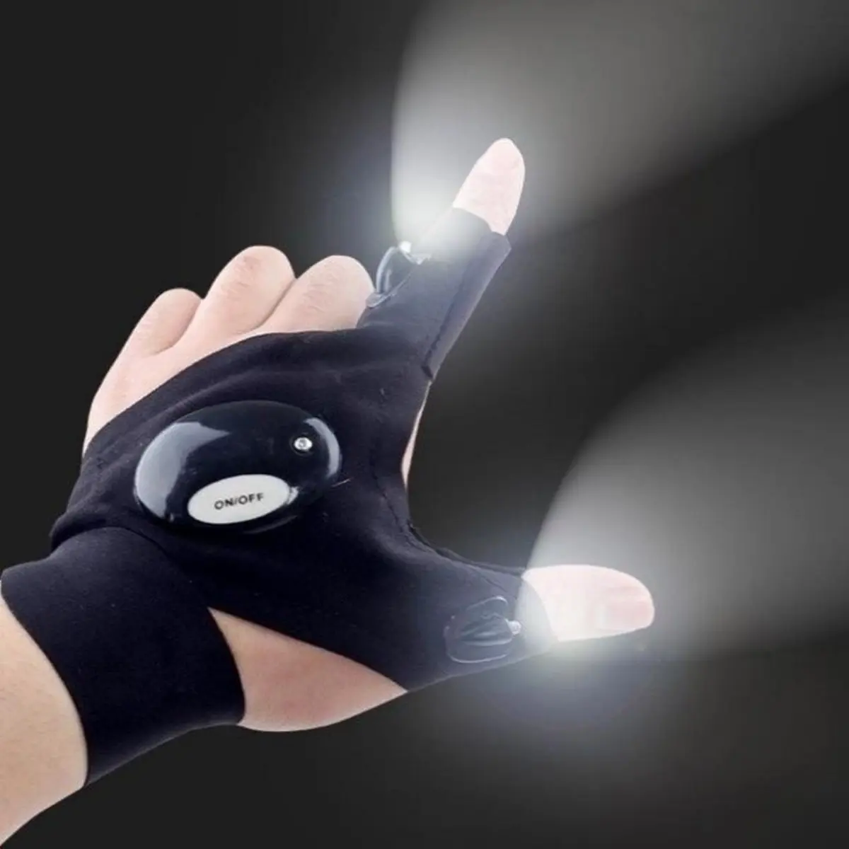 1Pcs Lighted Bait Gloves Led Flashlight Luminous Fishing Gloves Breathable Outdoor Lighting Luminous Gloves