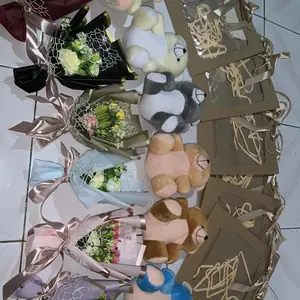 Tipe 2 Polosan Tas Hampers wisuda Tas mika boneka / buket bunga artificial/ kado wisuda  / buket bukan uang / piala boneka wisuda / tas mika