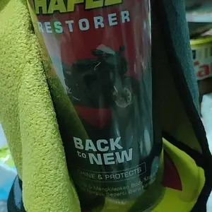 PROMO HAFEZ RESTORER BUNDLING KAIN LAP MICROFIBER Mengkilapkan dan Menghitamkan body kendaraan motor