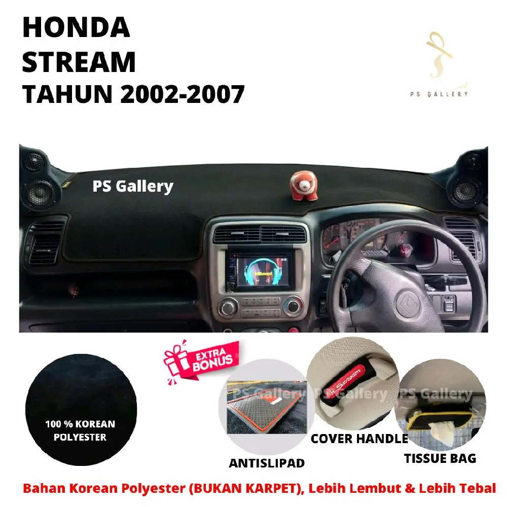 Alas Dasbor Mobil Honda Stream Tahun 2002-2007 Aksesoris Cover Dashboard Premium