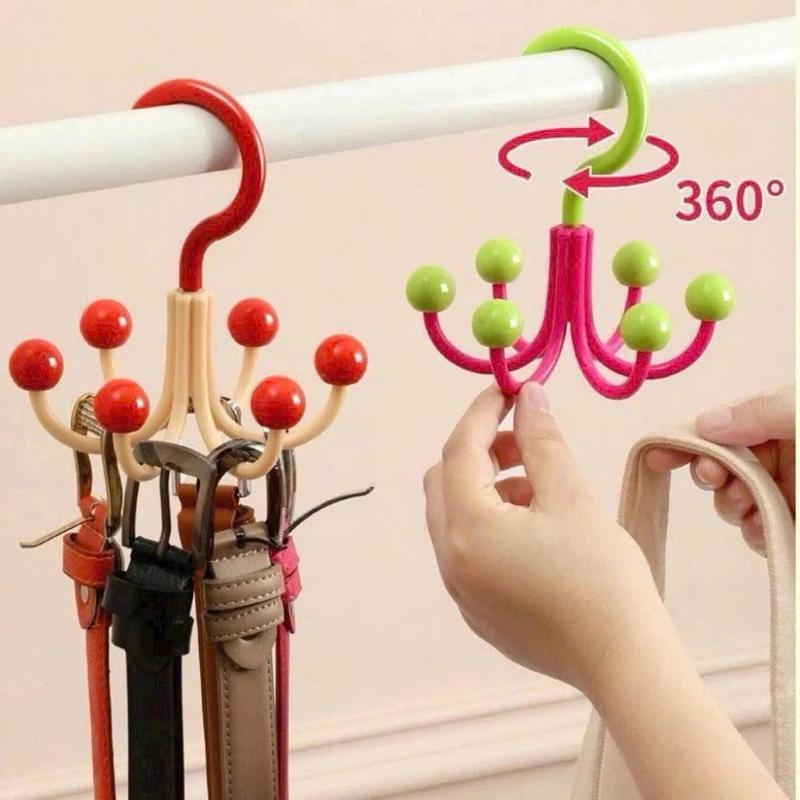 Móc 6 Chấu Treo Đồ Đa Năng Xoay 360 Độ -Giá Treo Quần Áo, Quần Lót, Tiết Kiệm…