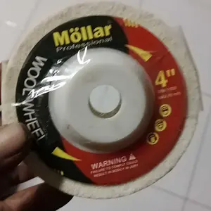 WOOL POLISH 4 IN PUTIH GRINDA WOOL DISC POLES STAINLESS BESI 4 INCI PUTIH NON WOVEN MURAH Car