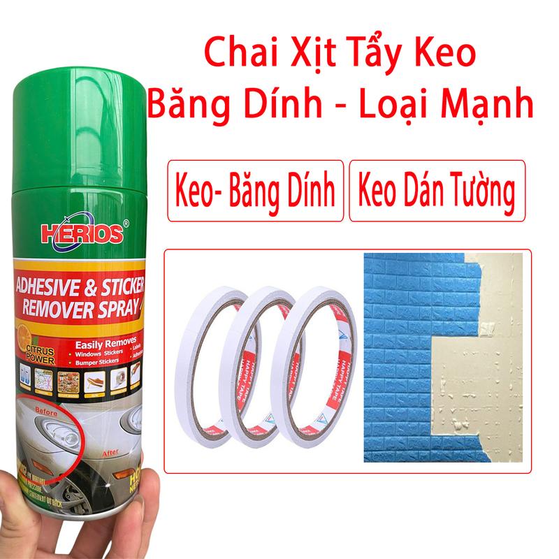 Chai Xịt Tẩy Keo Băng Dính - Tẩy Nhựa Đường Trên Xe - Tẩy keo dán tường dán sàn nhà Sticker Remover FEMARI Làm Sạch