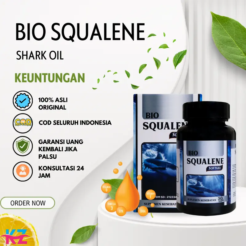 BROSUR Suplemen Kesehatan BIO Squalene Cek Keaslian Gv BPOM Halal Lengkap - Packing SAJA Belum Termasuk Produk ya. 3
